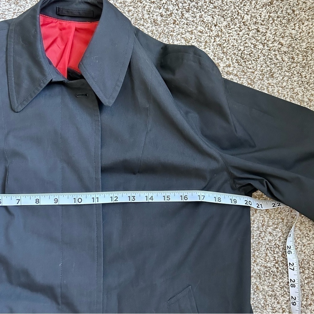 Vintage London Fog Maincoats by Reeves Black Trench Coat 10 Petite - Picture 8 of 8